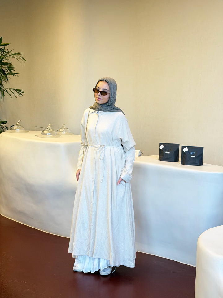 Linen maxi shirt C0206