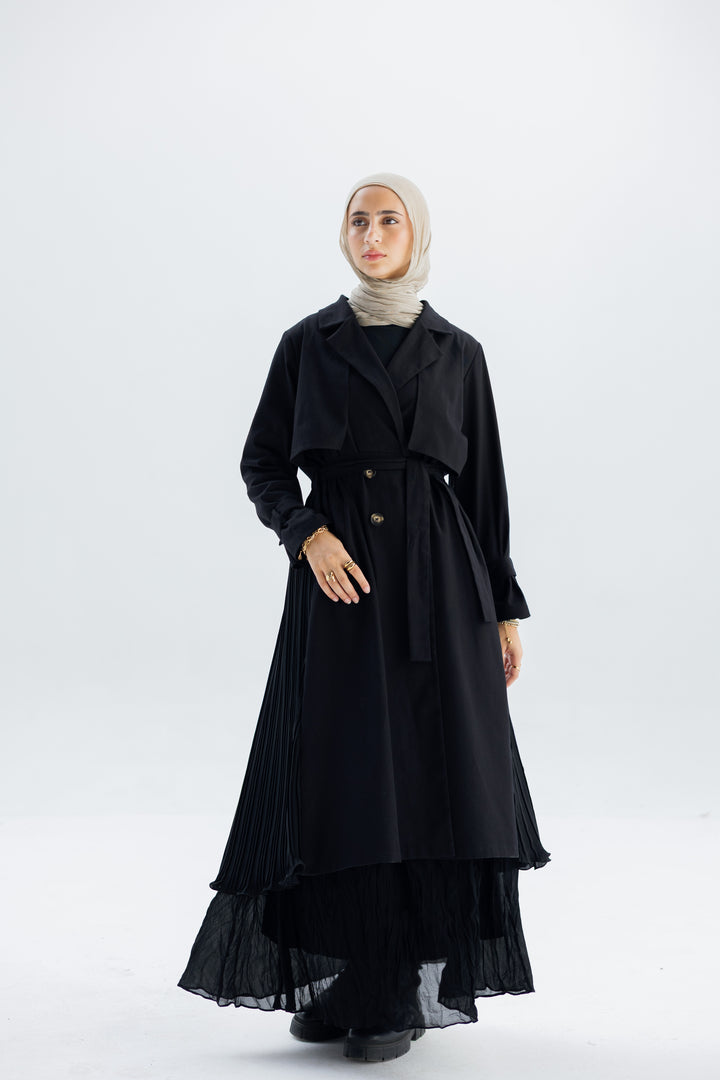 Pleated Trench Coat C0445