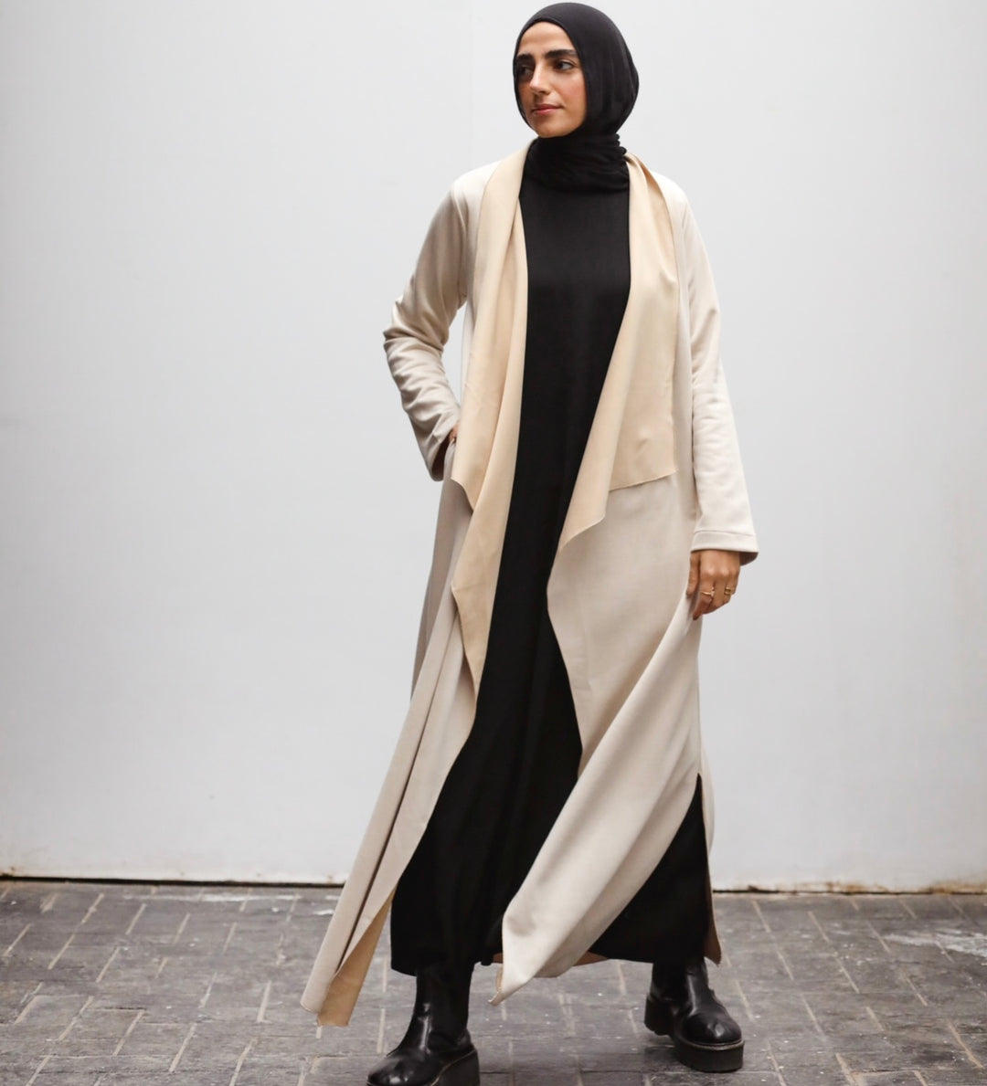 Drape waterfall coat C0225