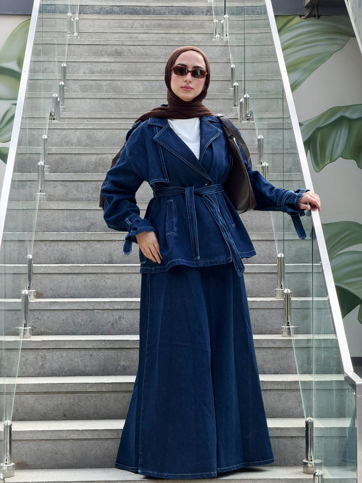 Trench denim set C0479