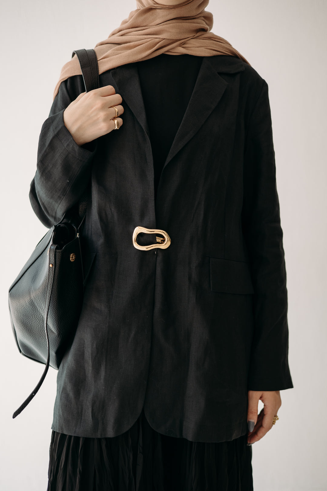 Midi Linen Blazer C0431