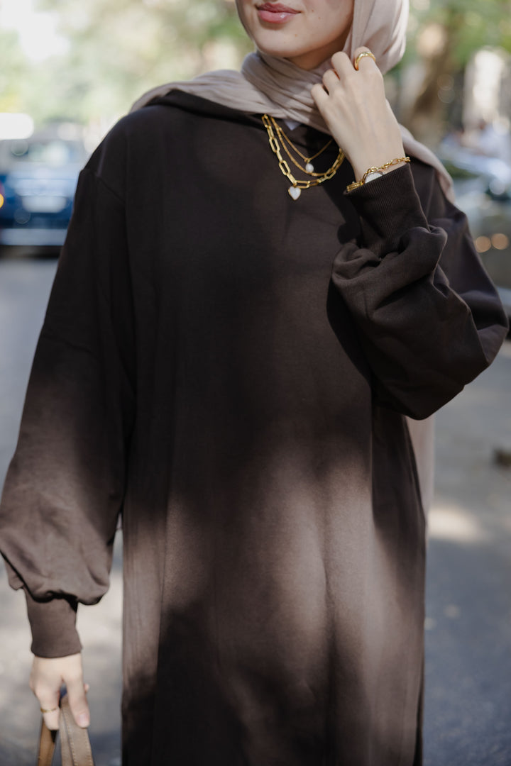 Oversized Hoodie Side Slits C0438