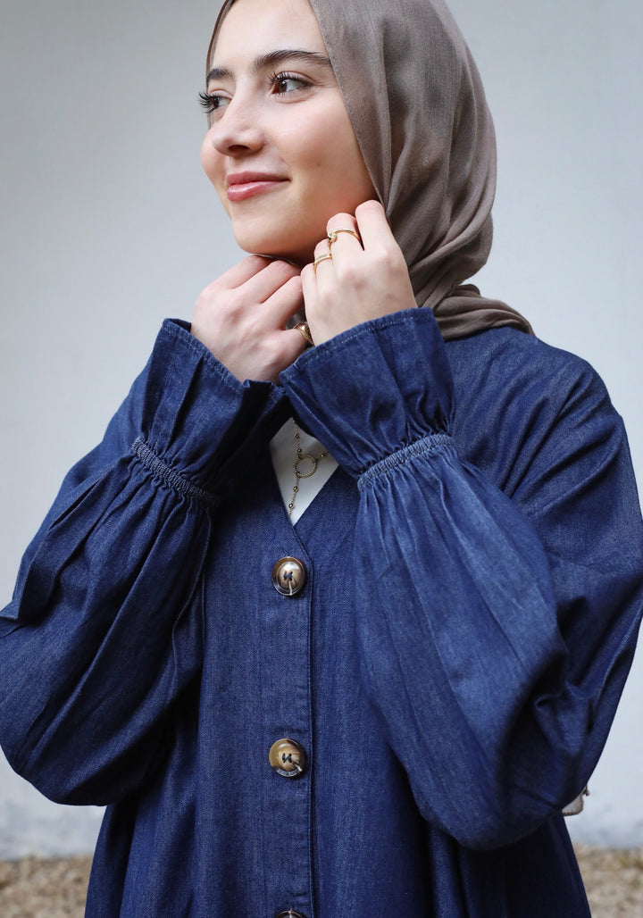 Buttoned Denim Dress C0514
