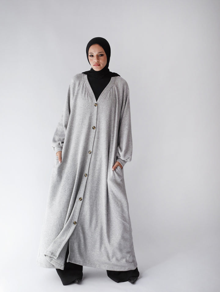 Maxi knit cardigan dress