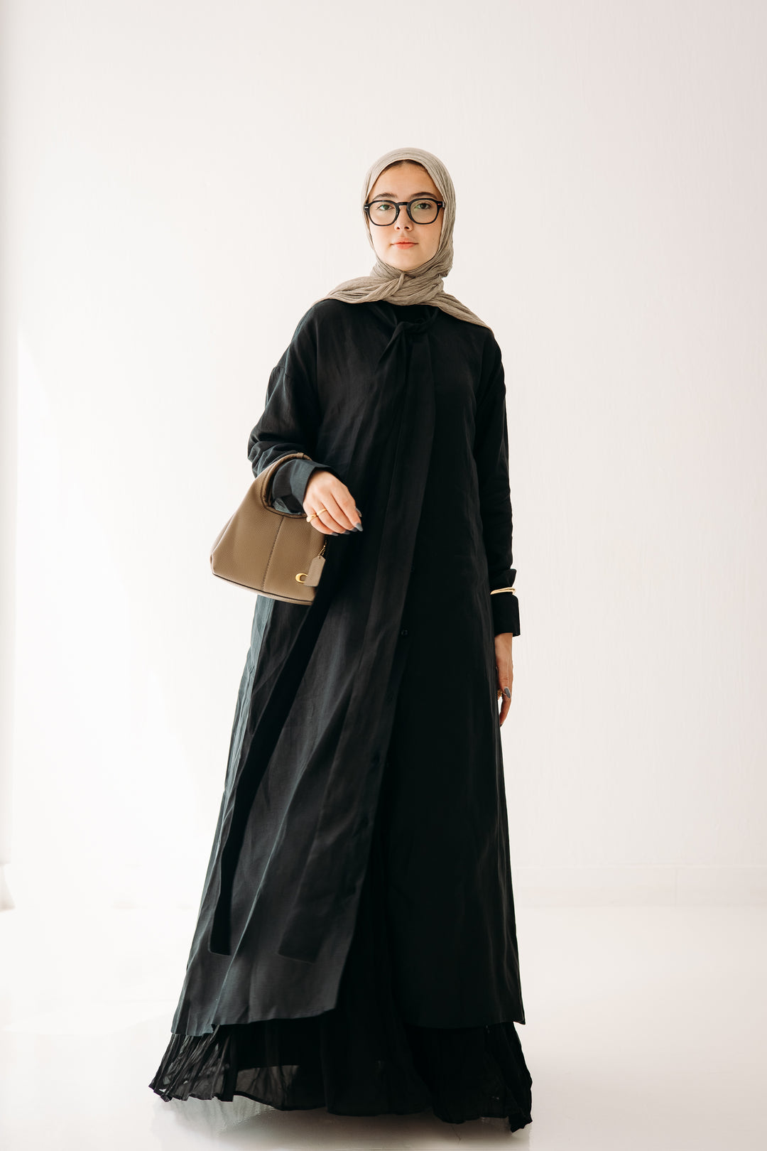 Maxi Tie-Linen Shirt C0432