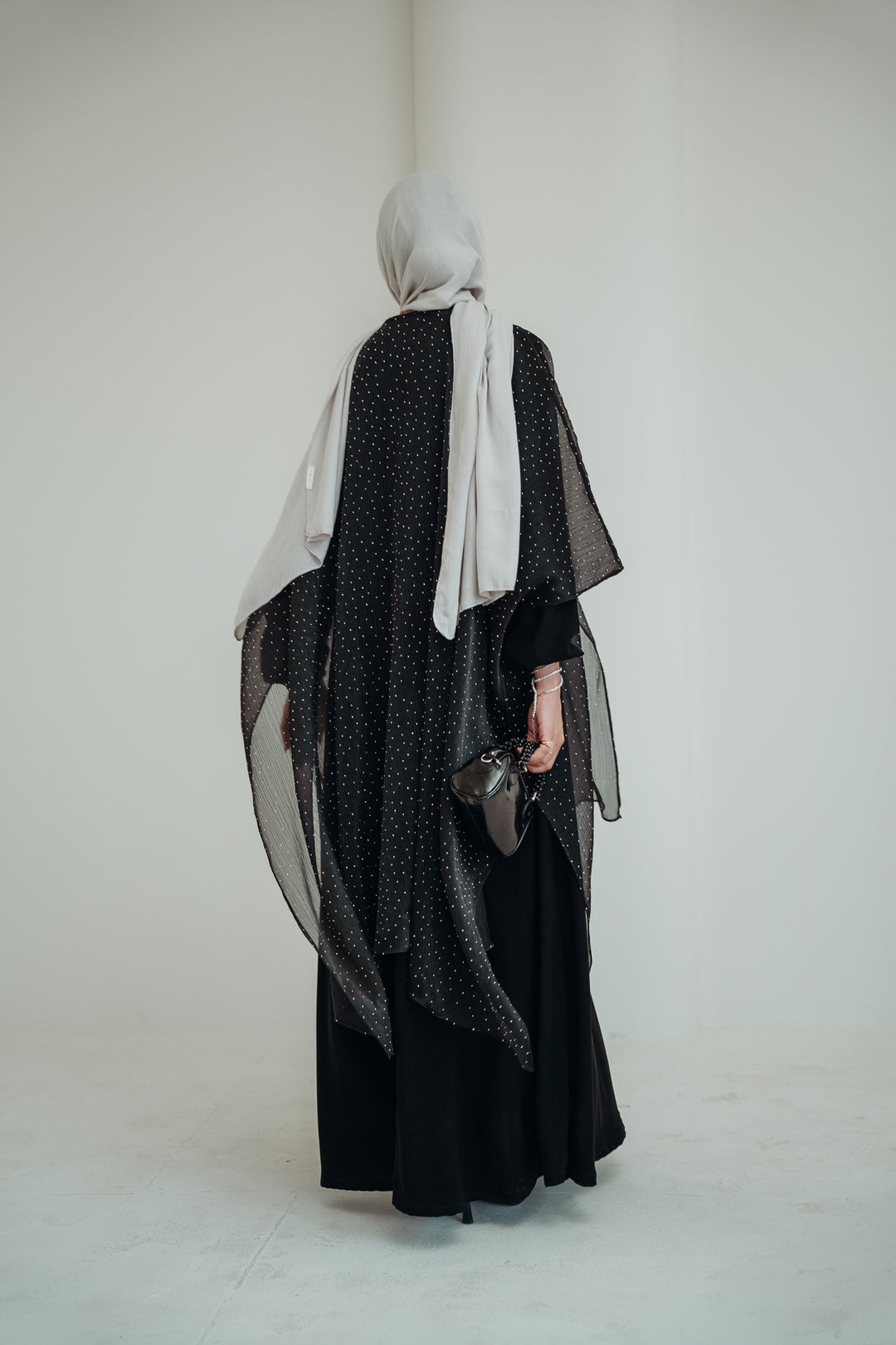 Sheer Studded Cape C0420