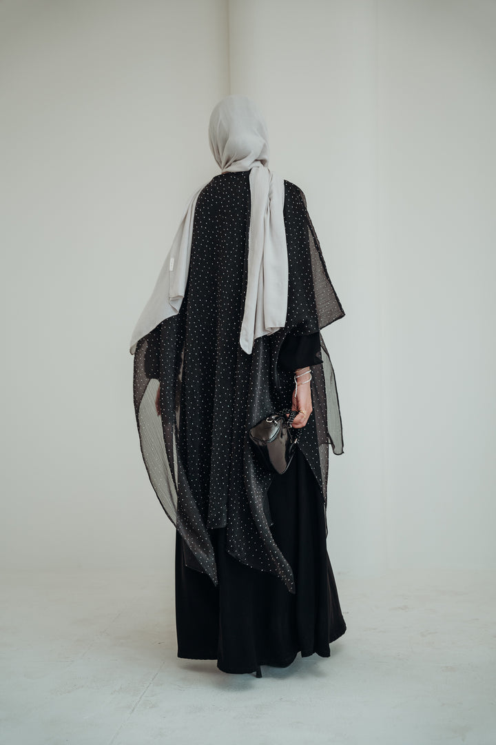 Sheer Studded Cape C0420