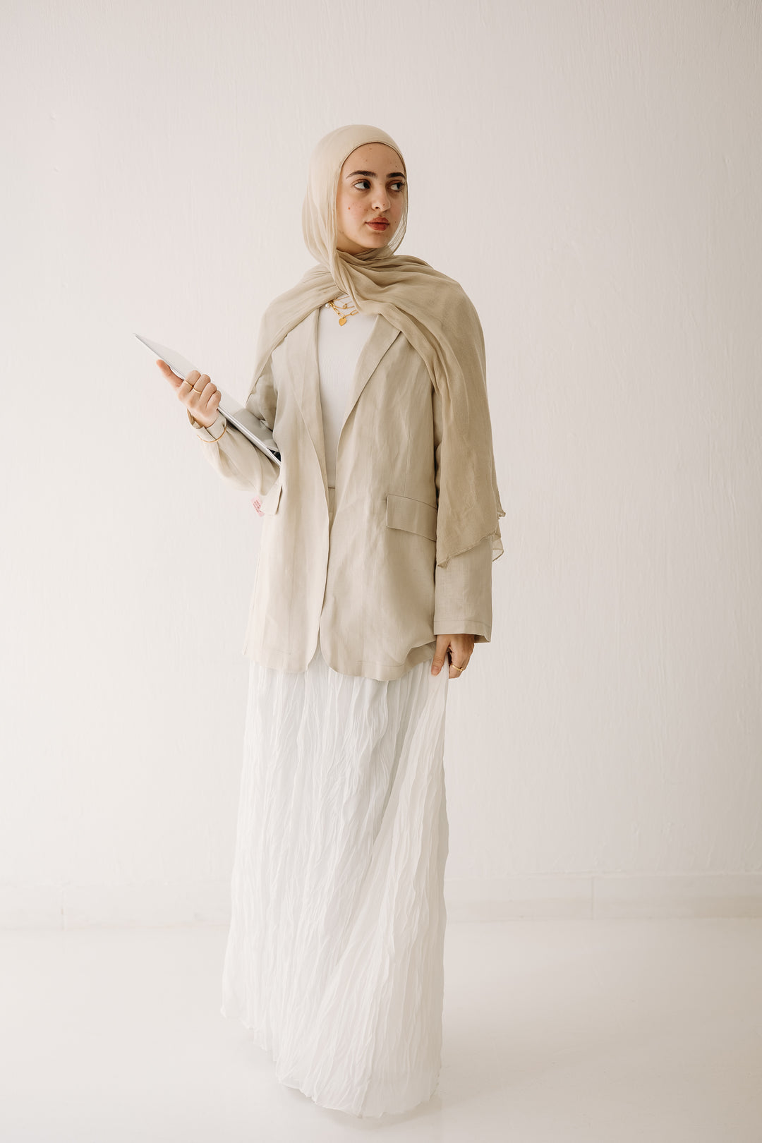 Midi Linen Blazer C0431