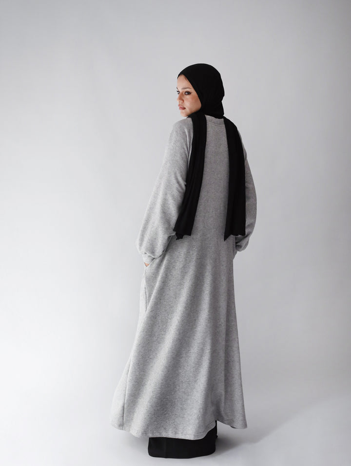 Maxi knit cardigan dress