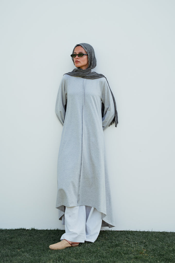 Asymmetric Seam Cotton Tunic C0547