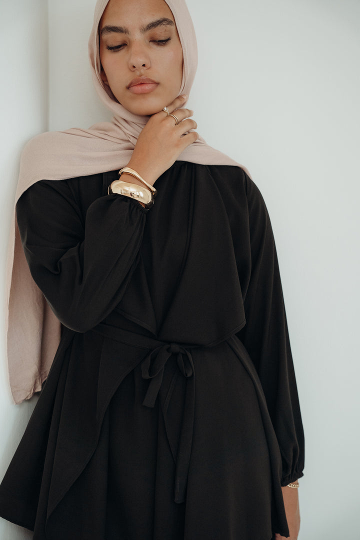 Waterfall Silk Abaya C0418