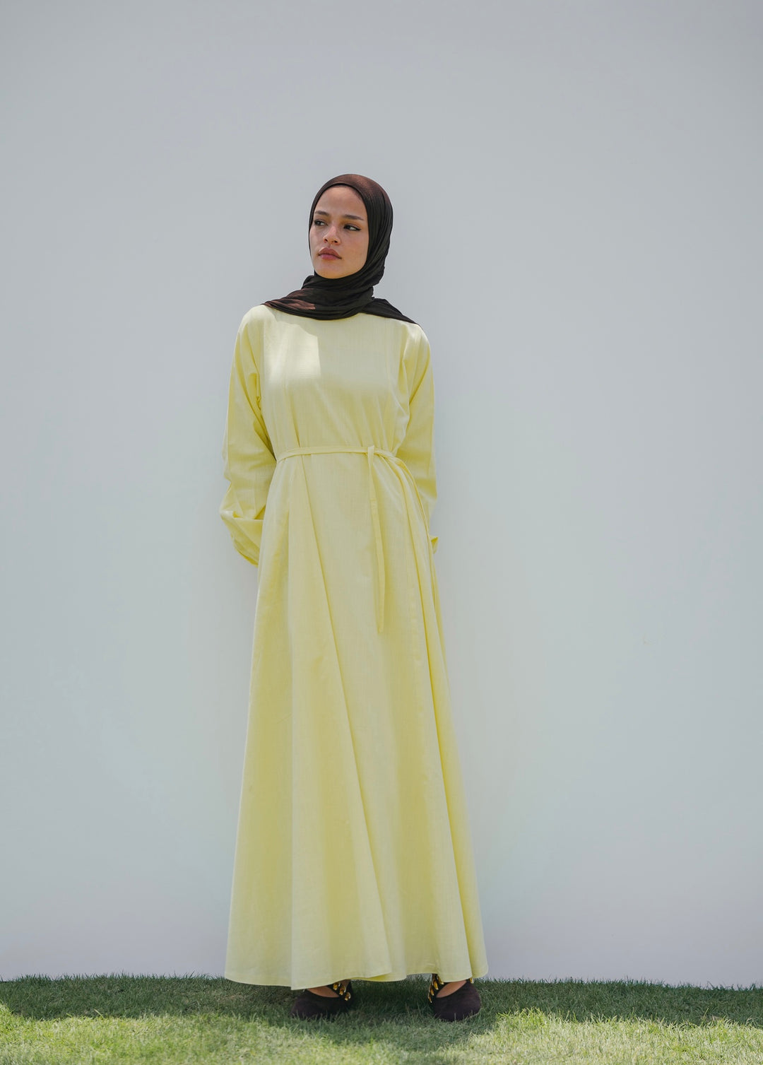 Voluminous Linen Dress C0540