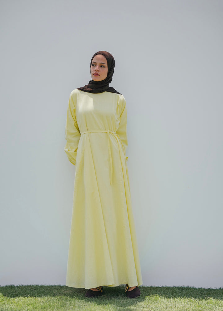 Voluminous Linen Dress C0540