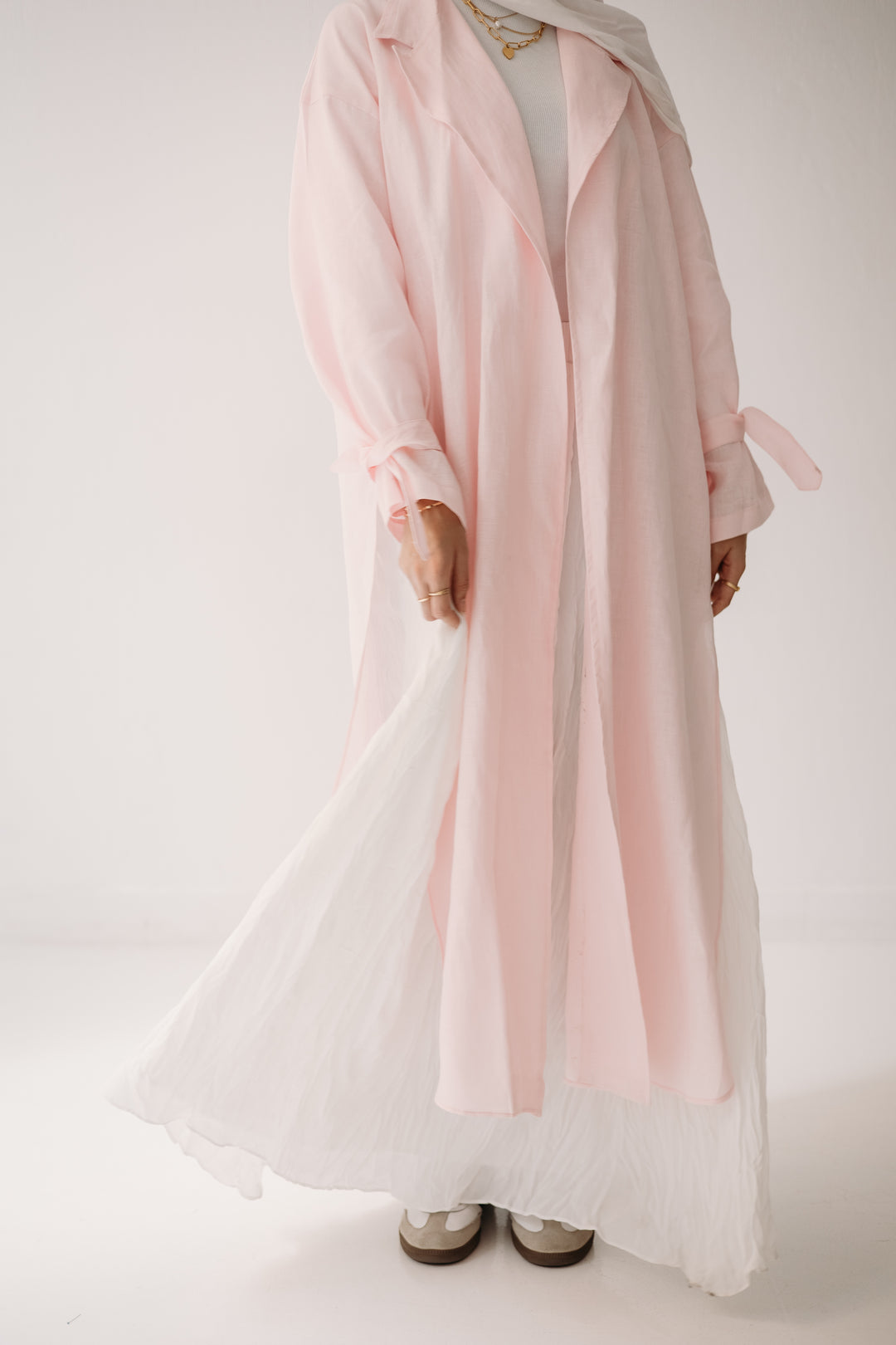 Maxi Trench Linen Coat C0430