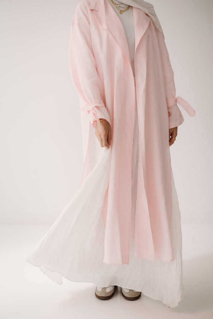 Maxi Trench Linen Coat C0430