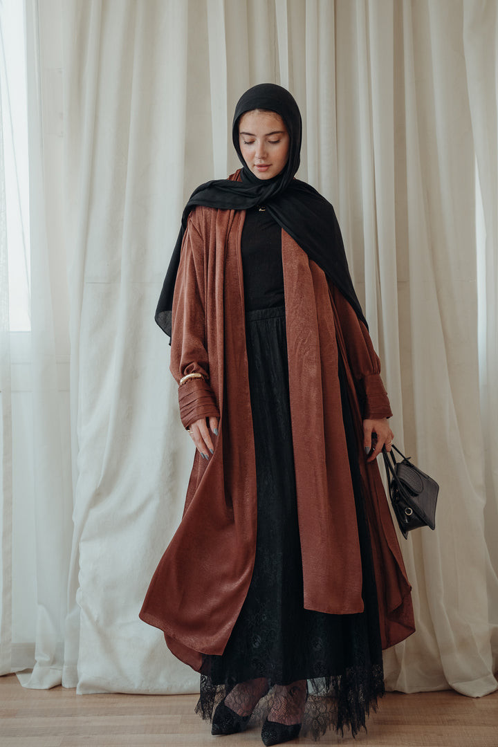 Knot Satin Kimono C0422
