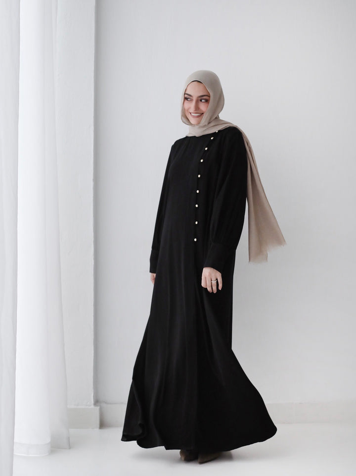 Side Buttoned Abaya C0522