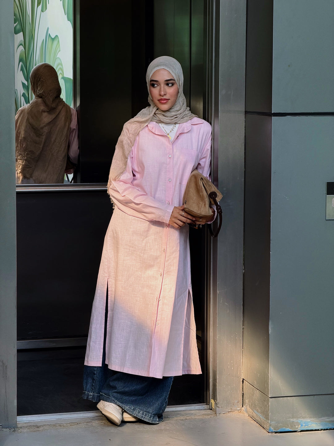 Midi linen shirt C0183