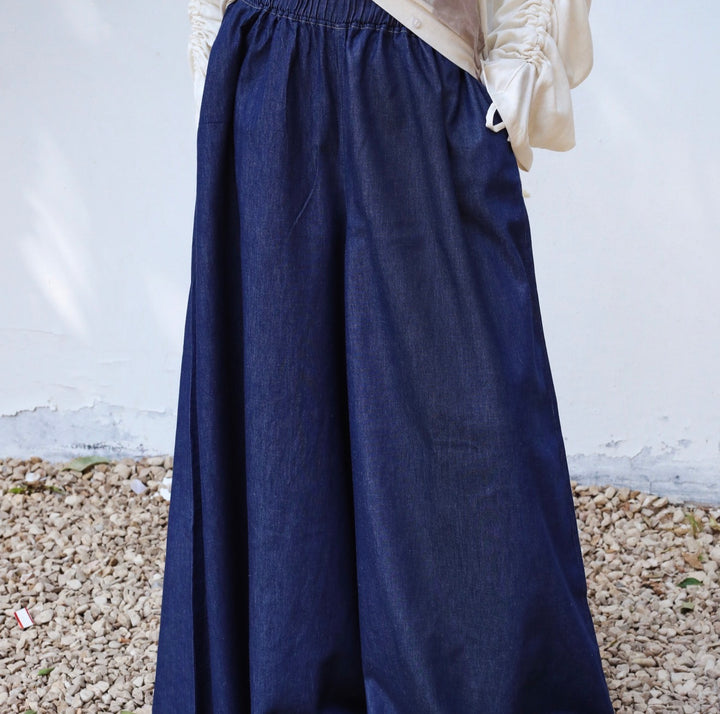Wide Denim Pants C0389