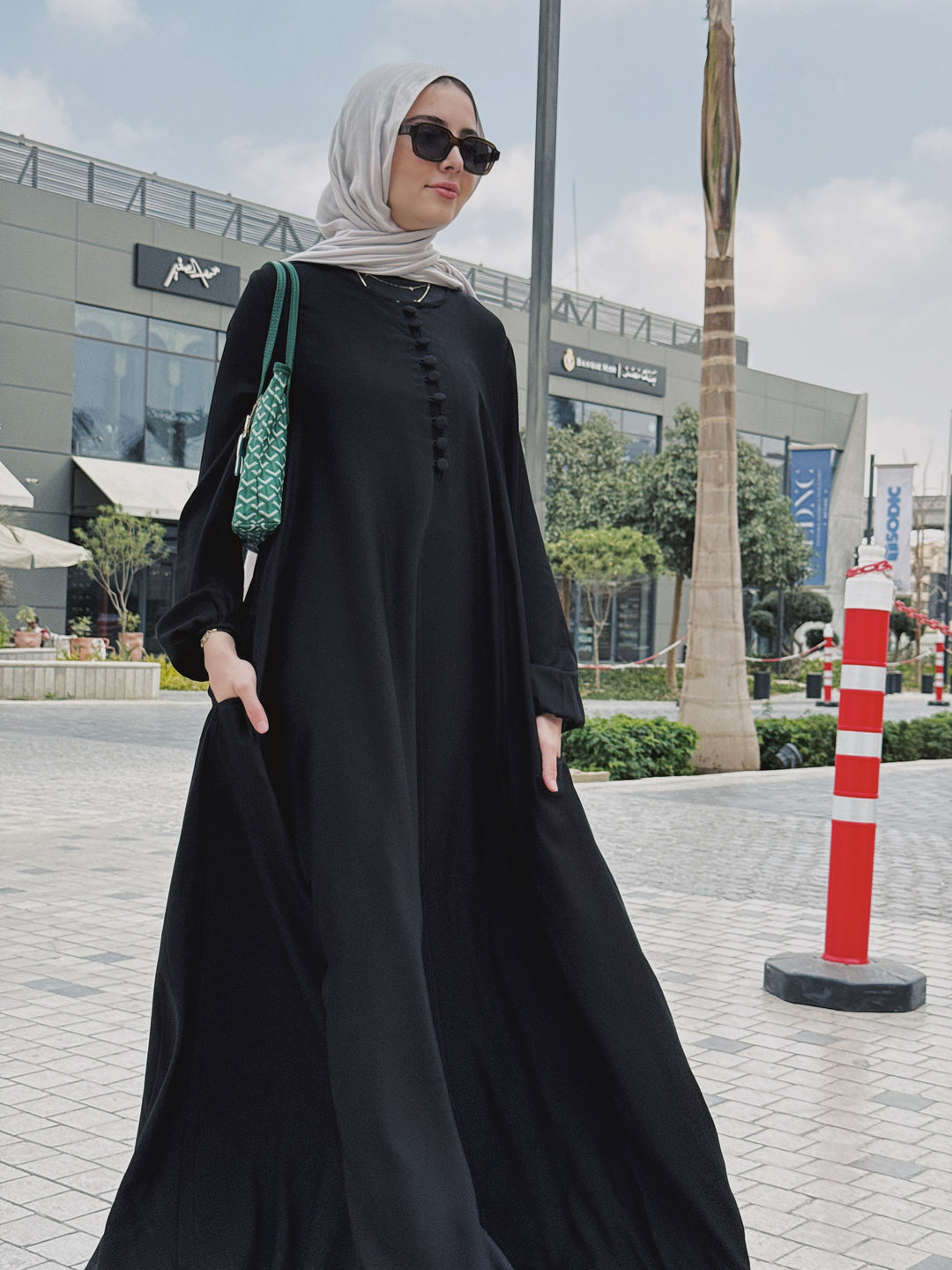 Silk Double Cloche Abaya C0382
