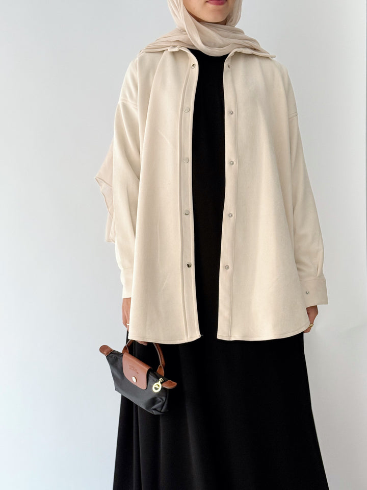 Faux Suede Overshirt C0459