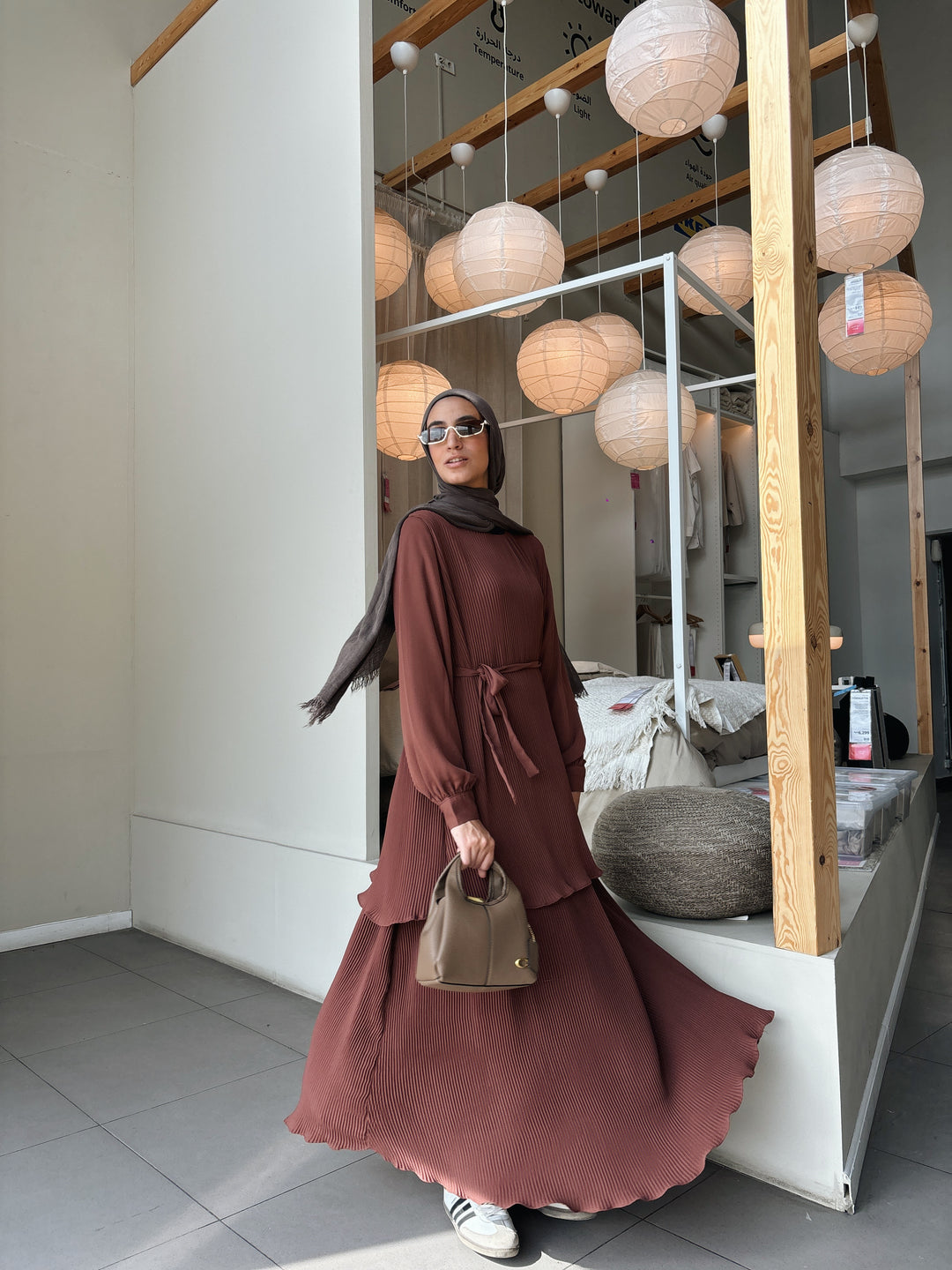 Layered pleated dress C0249