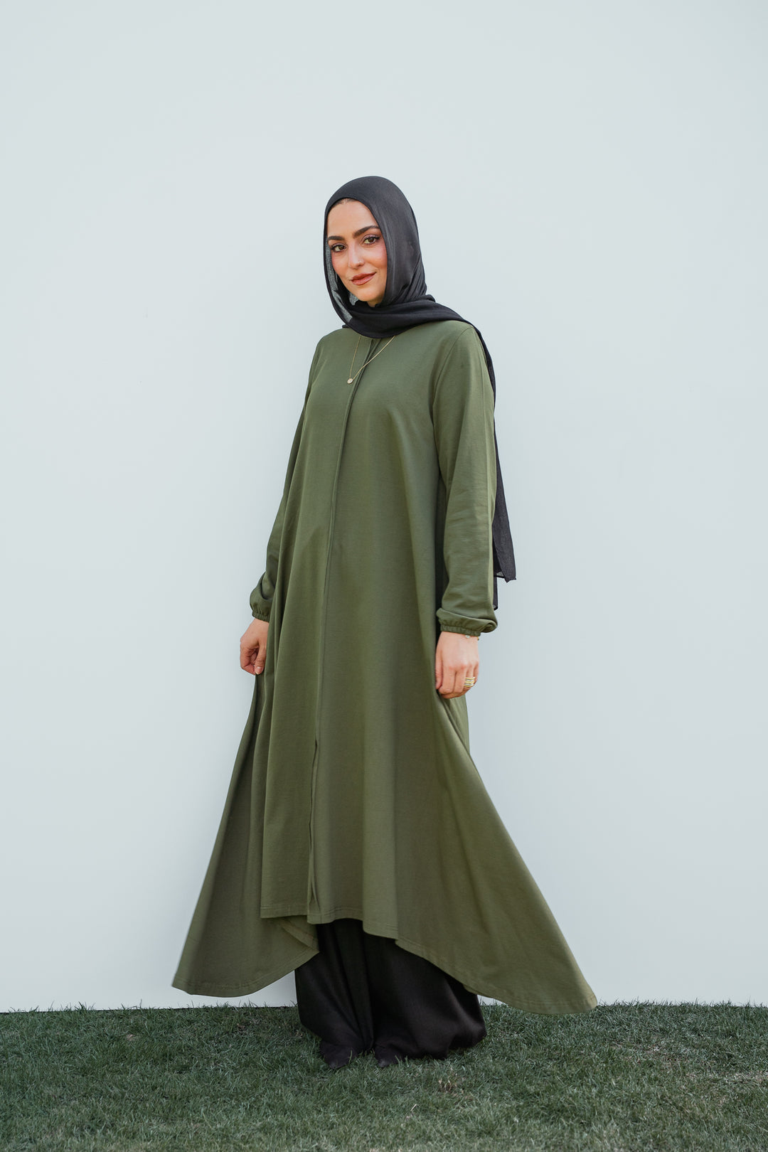 Asymmetric Seam Cotton Tunic C0547