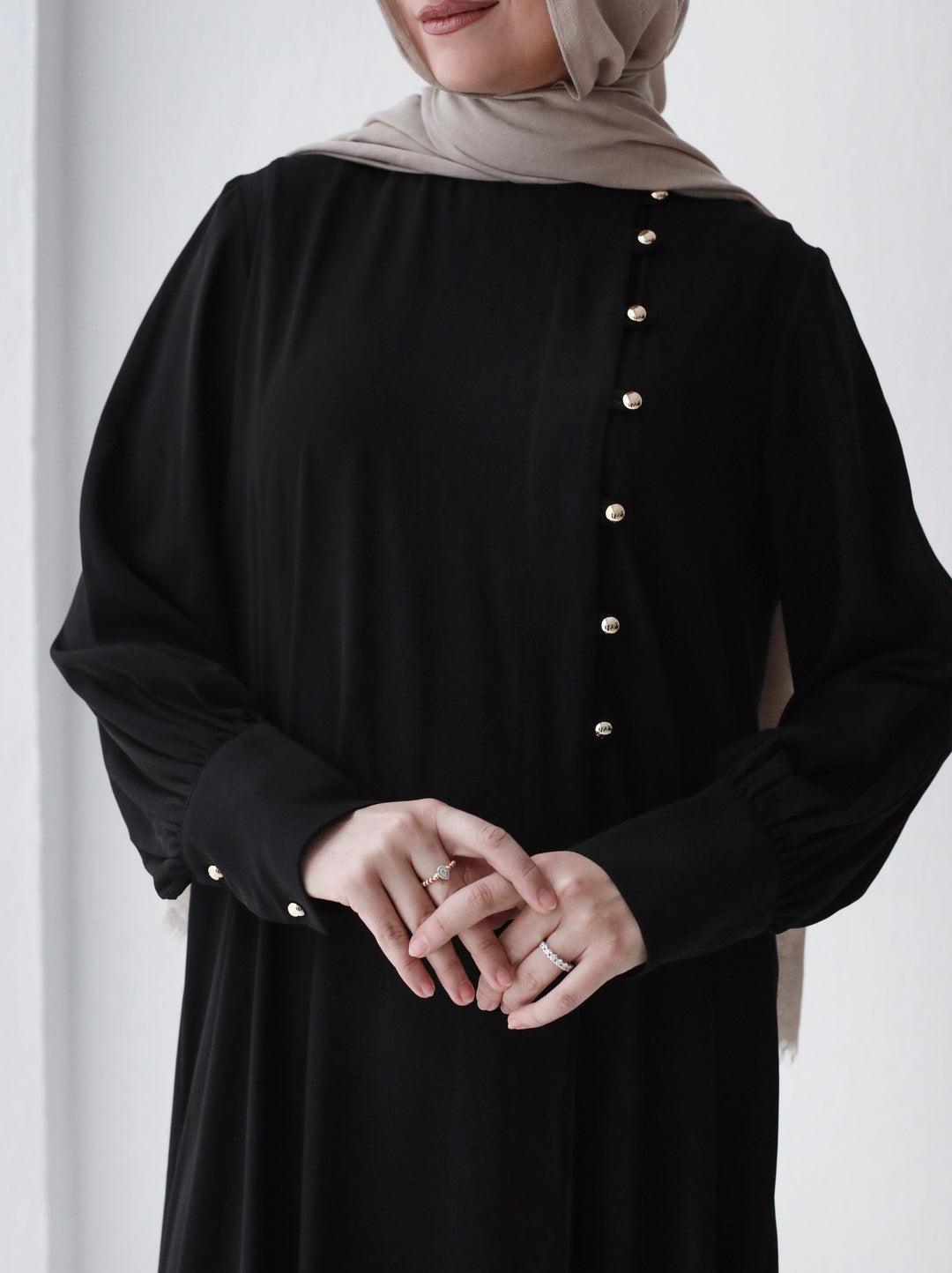 Side Buttoned Abaya C0522