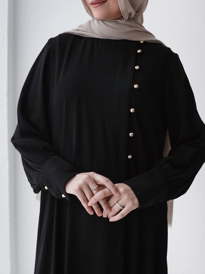 Side Buttoned Abaya C0522