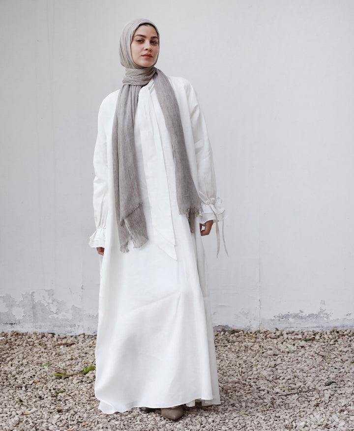 Belted Tie-Neck Dress C0504