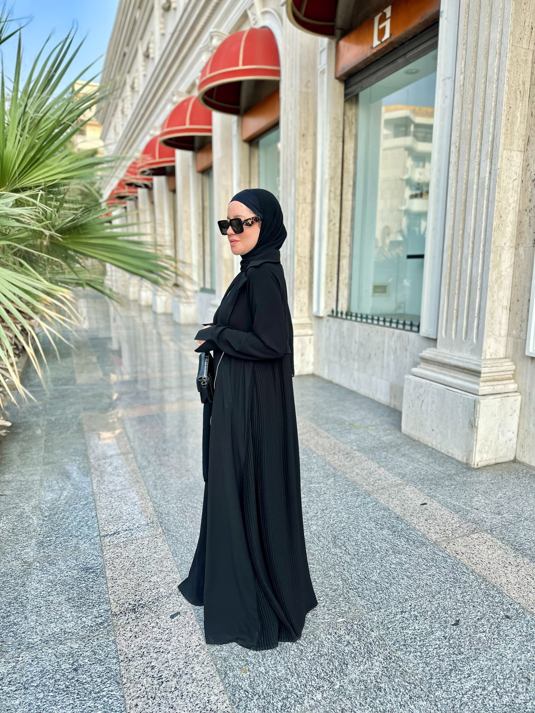 Pleated Blazer abaya C0216