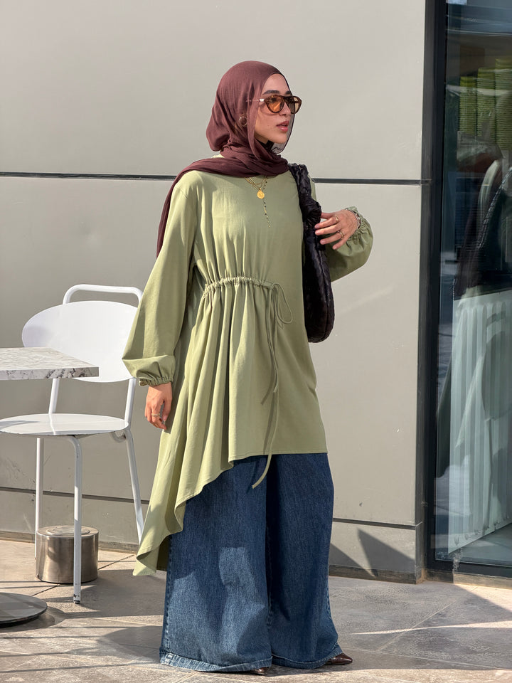 Gathered Cotton Tunic C0524