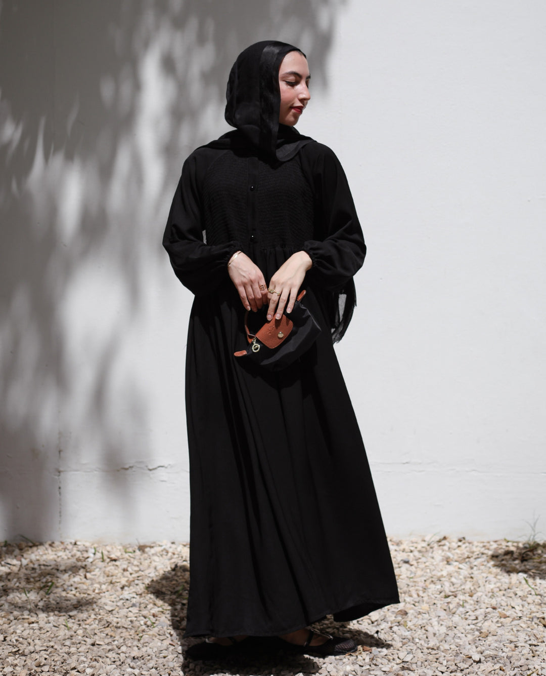 Gathered Shirt Abaya C0399