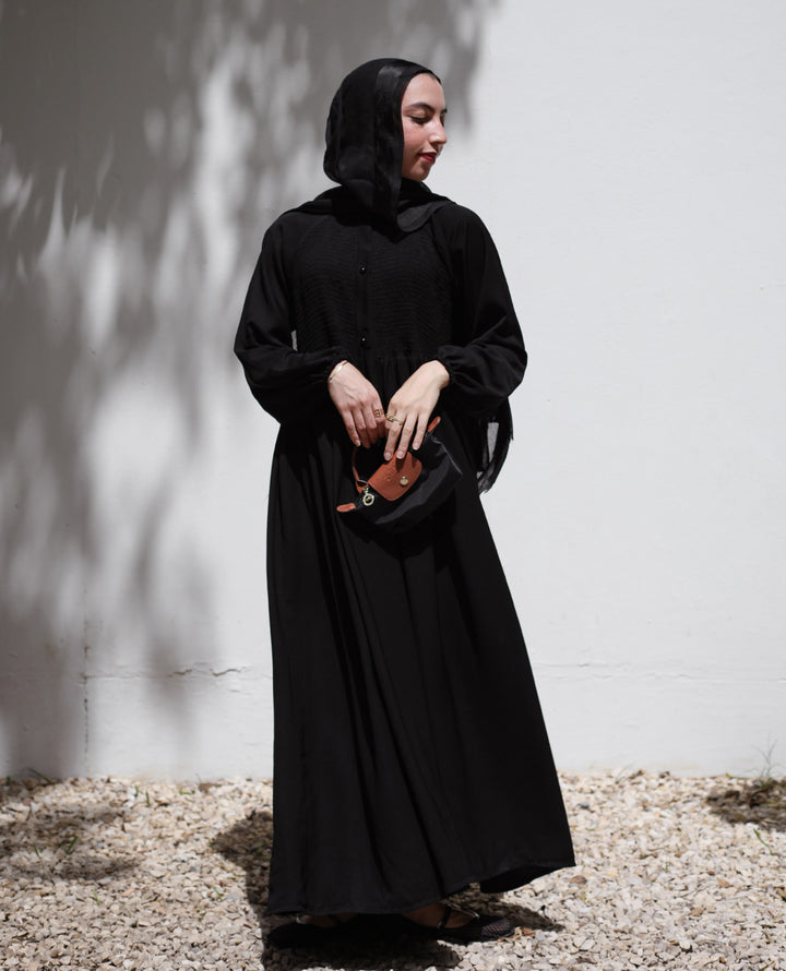 Gathered Shirt Abaya C0399