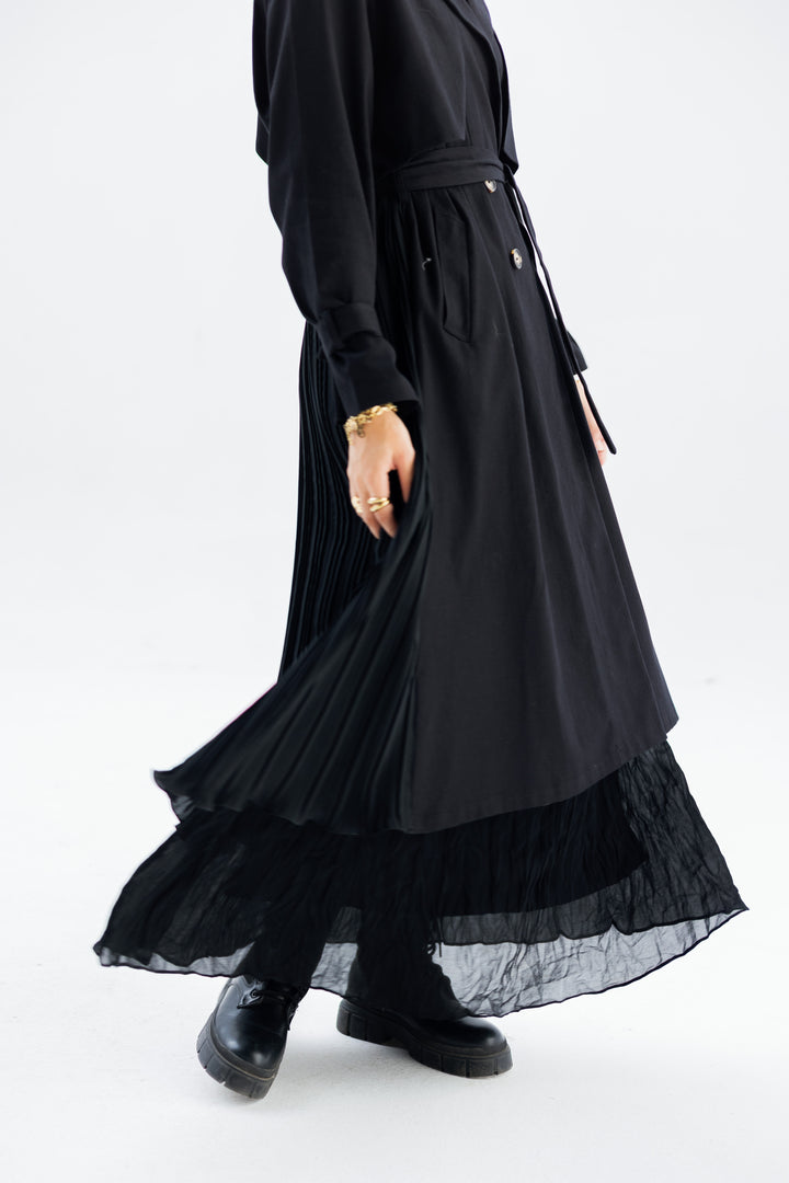 Pleated Trench Coat C0445