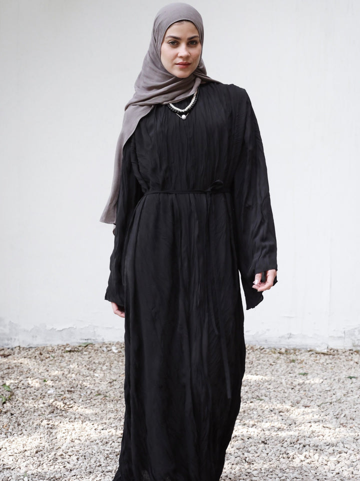 Crinkled Chiffon Dress c0512