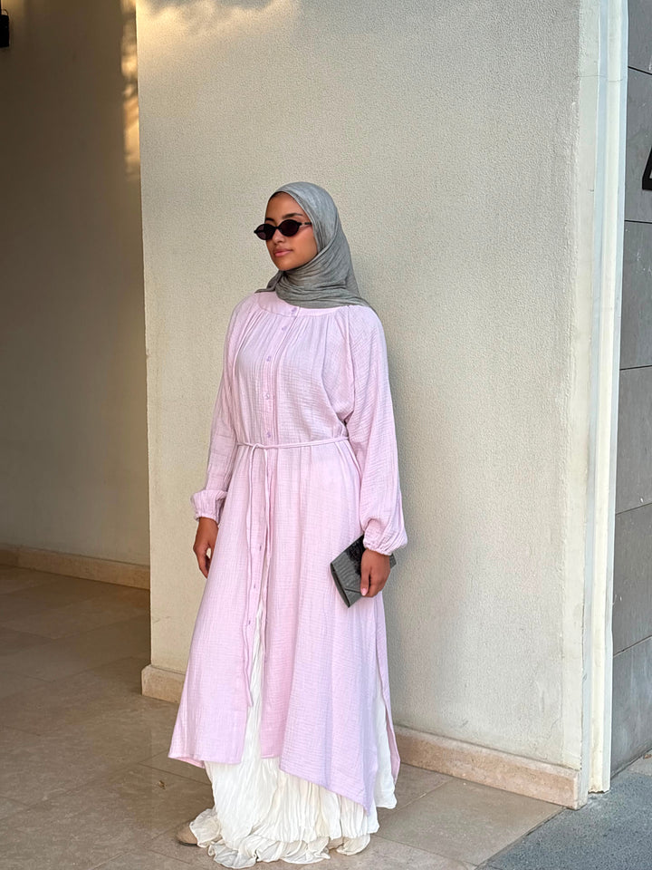 Muslin Shirt Dress C0400