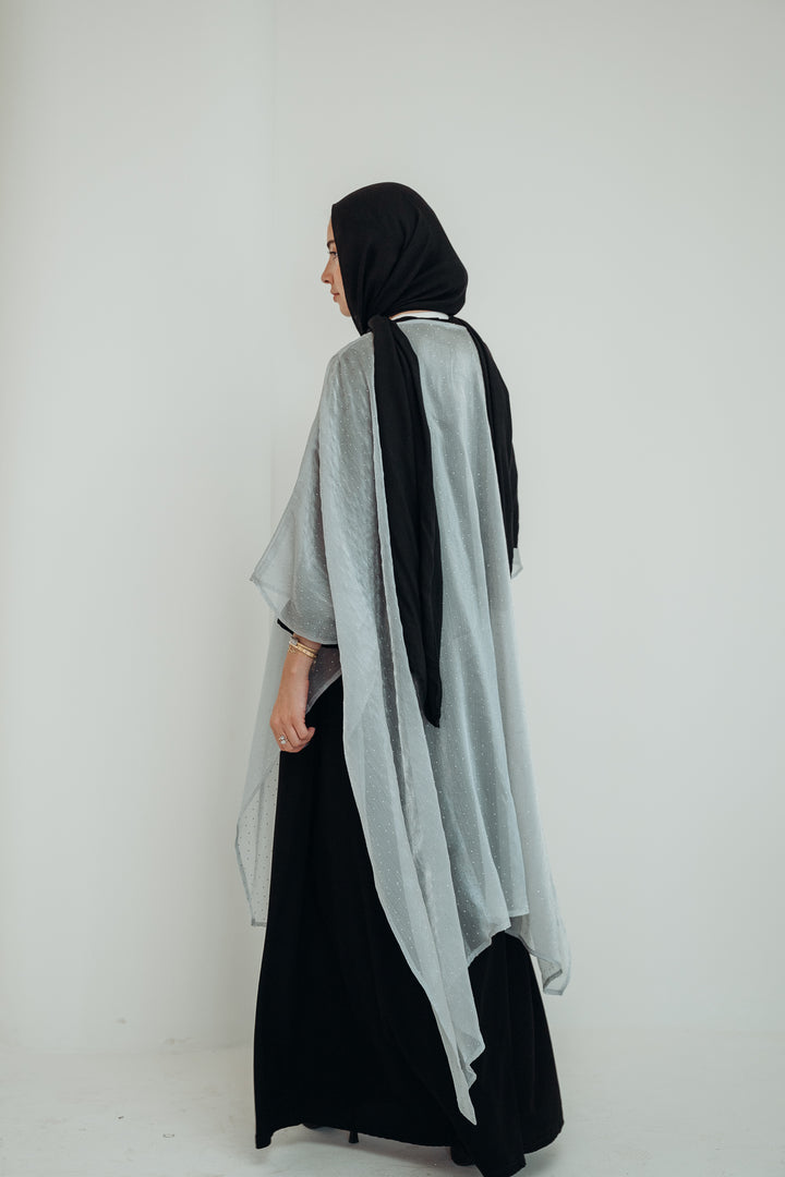 Sheer Studded Cape C0420