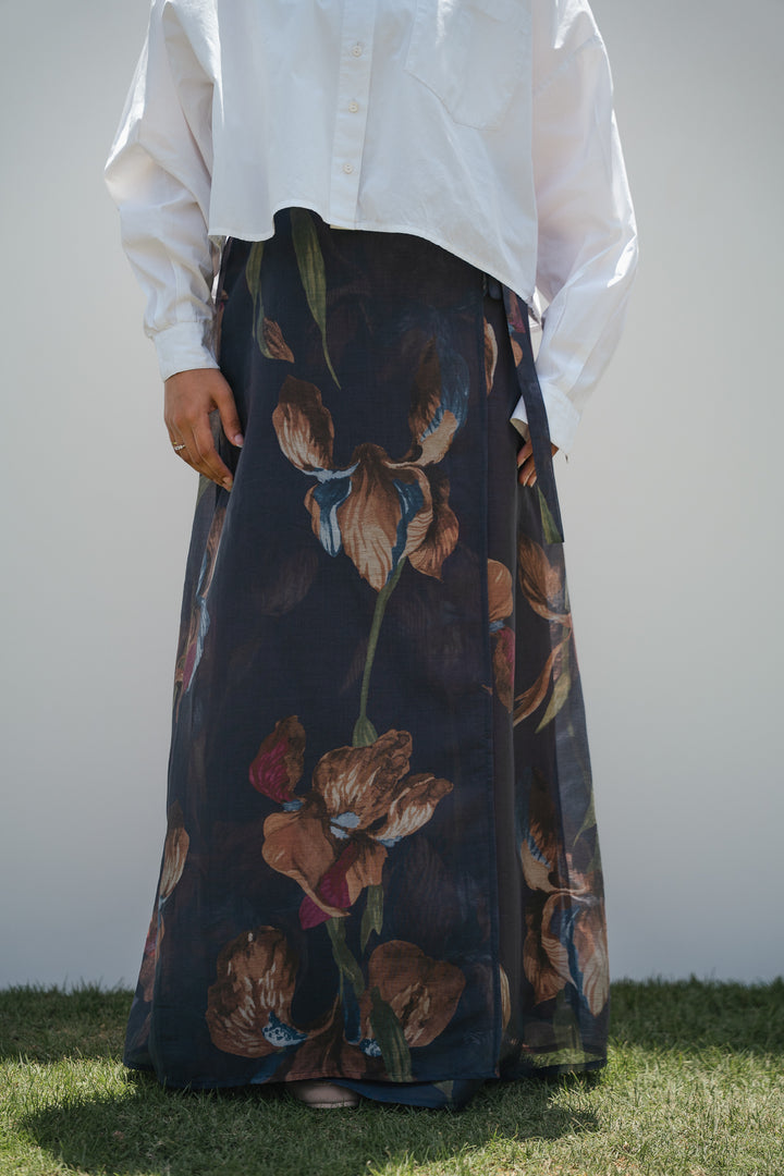 Wrap Floral Skirt C0543