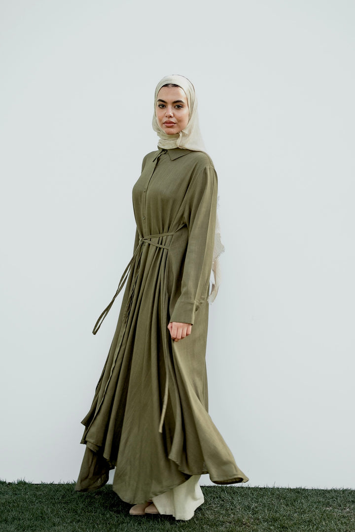 Asymmetrical Shirt Dress  C0519