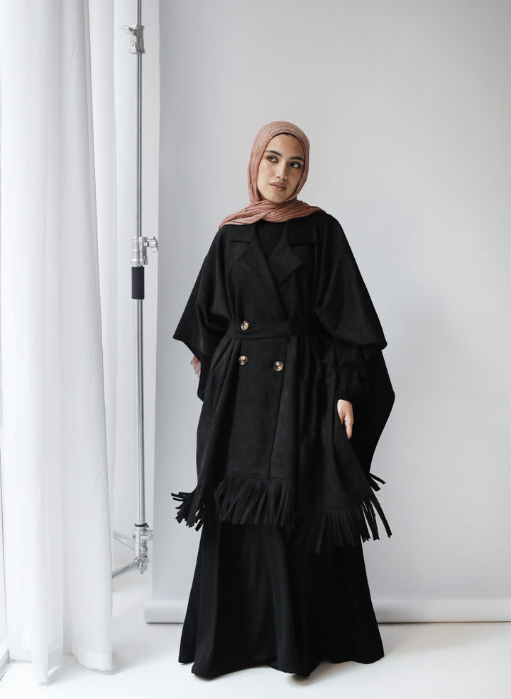 Suede Trench Cape C0458