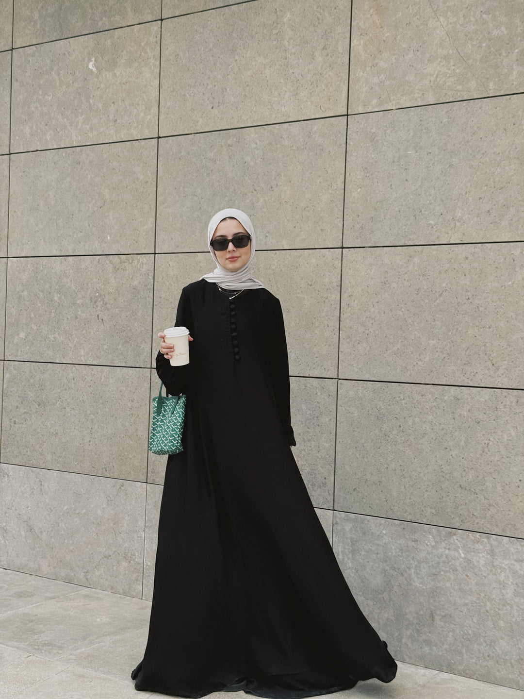 Silk Double Cloche Abaya C0382