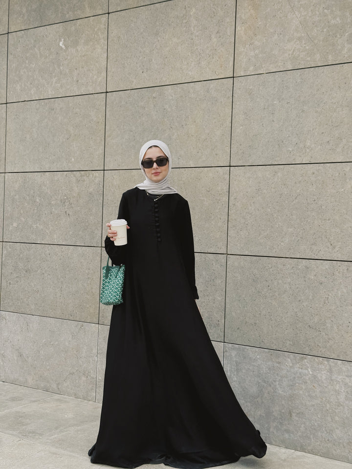 Silk Double Cloche Abaya C0382