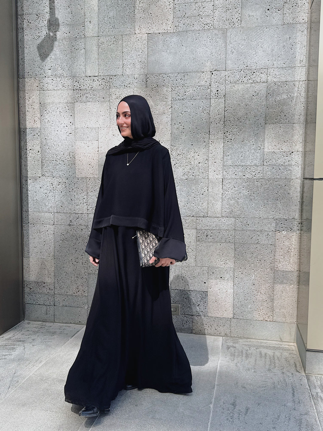 Flared hem abaya C0491