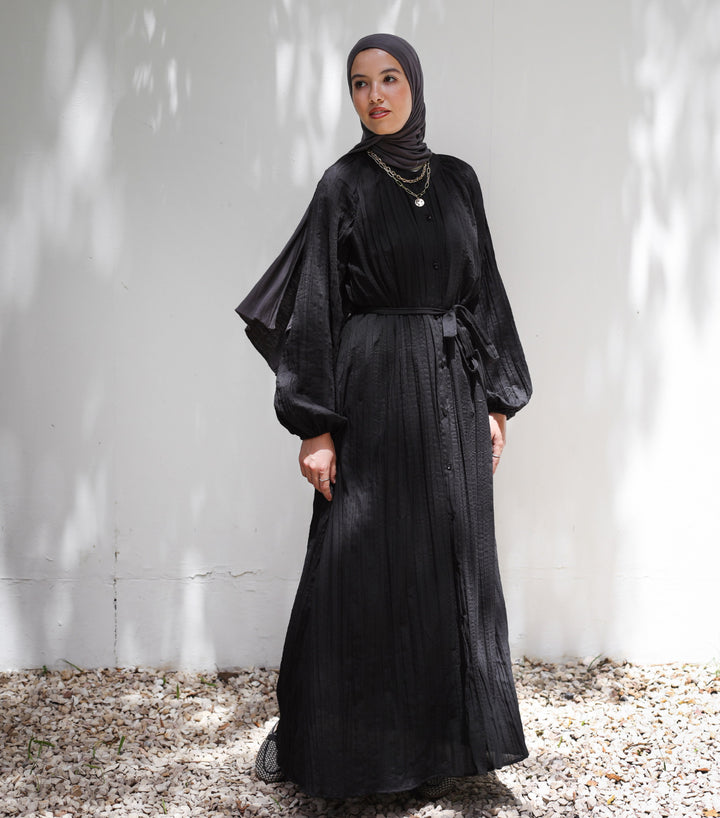 Crinkled Shirt Dress C0384
