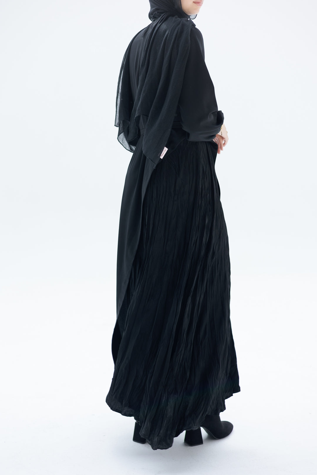 Asymmetrical Crushed Abaya C0443