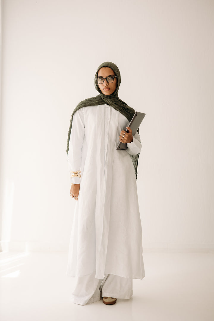Maxi Tie-Linen Shirt C0432