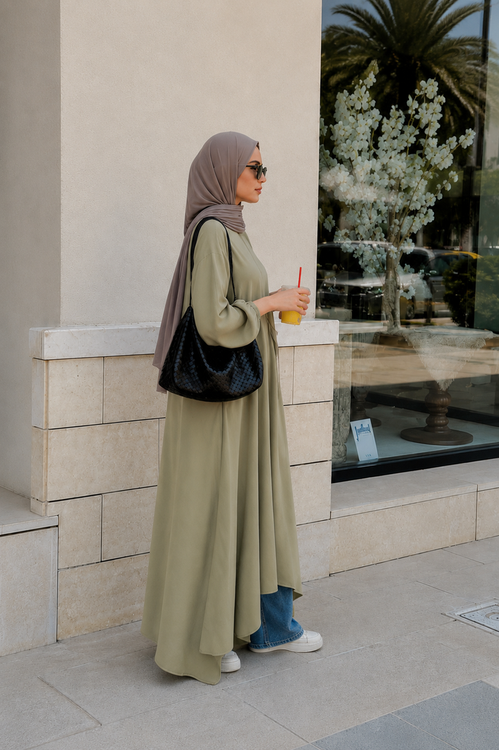 Asymmetric Seam Cotton Tunic C0547