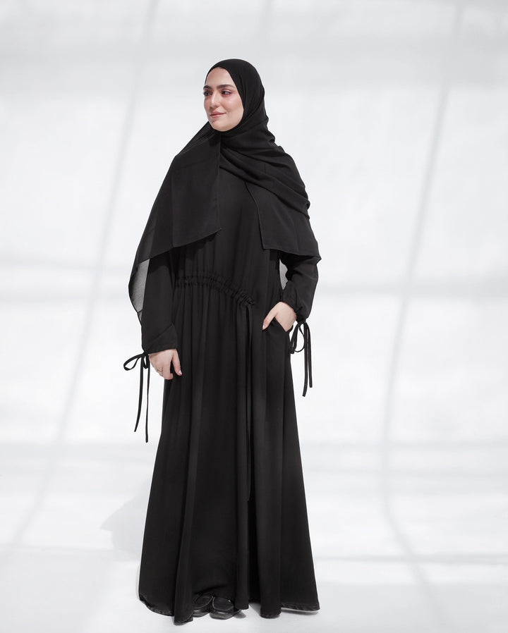Gathered Abaya C0533