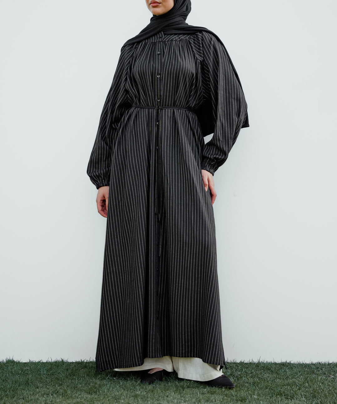 Stripped Shirt Dress C0526